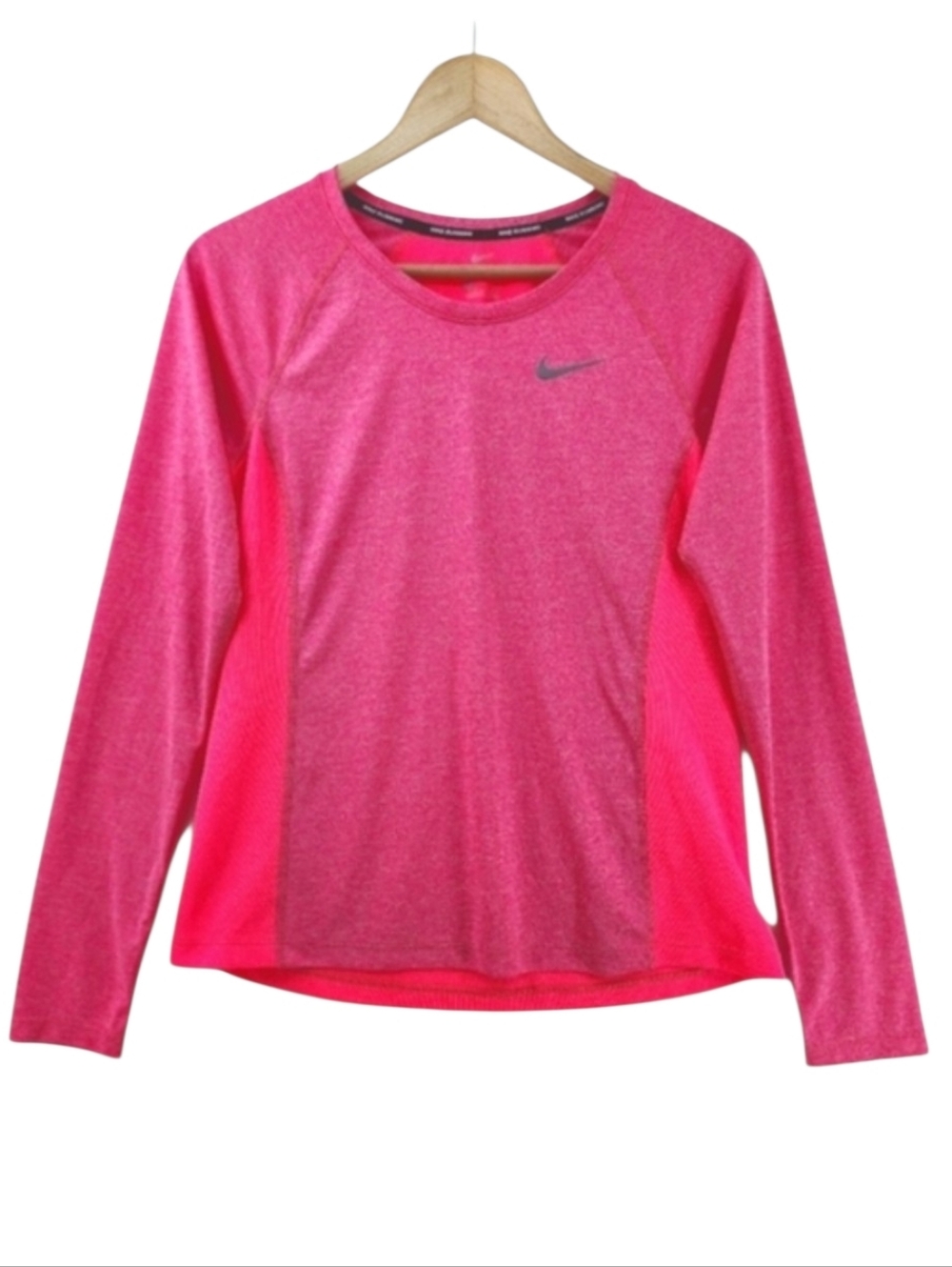 Nike Pro Dri-fit Neon Pink Long-sleeved Shirt Women's Size Small Running Apparel